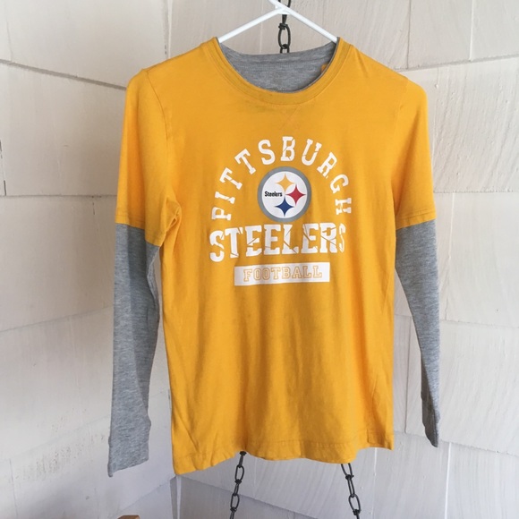 Pittsburgh Steelers football Boys L longsleeve tee - Picture 2 of 6